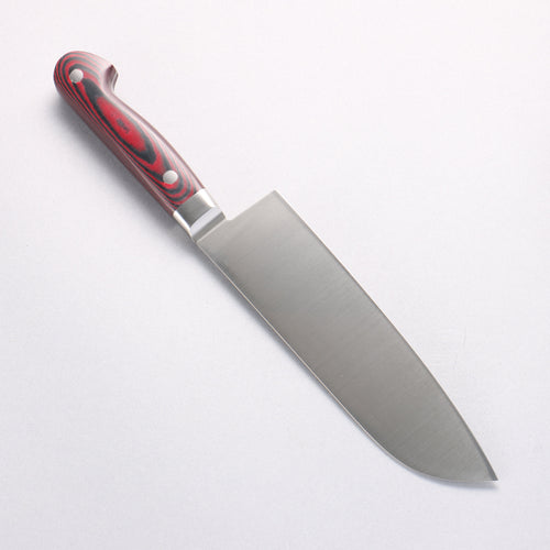 Sakai Takayuki Grand Chef Grand Chef Swedish Steel-stn Santoku 180mm Brown Micarta Handle - Japannywholesale