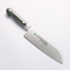 Sakai Takayuki Grand Chef Grand Chef Swedish Steel-stn Santoku 180mm Green Micarta Handle - Japannywholesale
