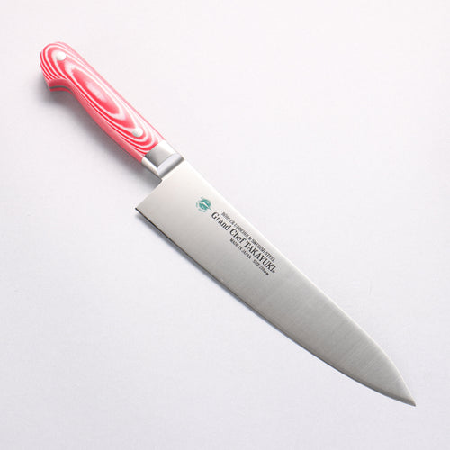 Sakai Takayuki Grand Chef Grand Chef Swedish Steel-stn Gyuto 210mm Red Micarta Handle - Japannywholesale
