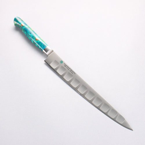 Sakai Takayuki Grand Chef SP Uddeholm Swedish stain-resistant steel Sujihiki Salmon 240mm SP Type III (Jungle) Handle - Japannywholesale