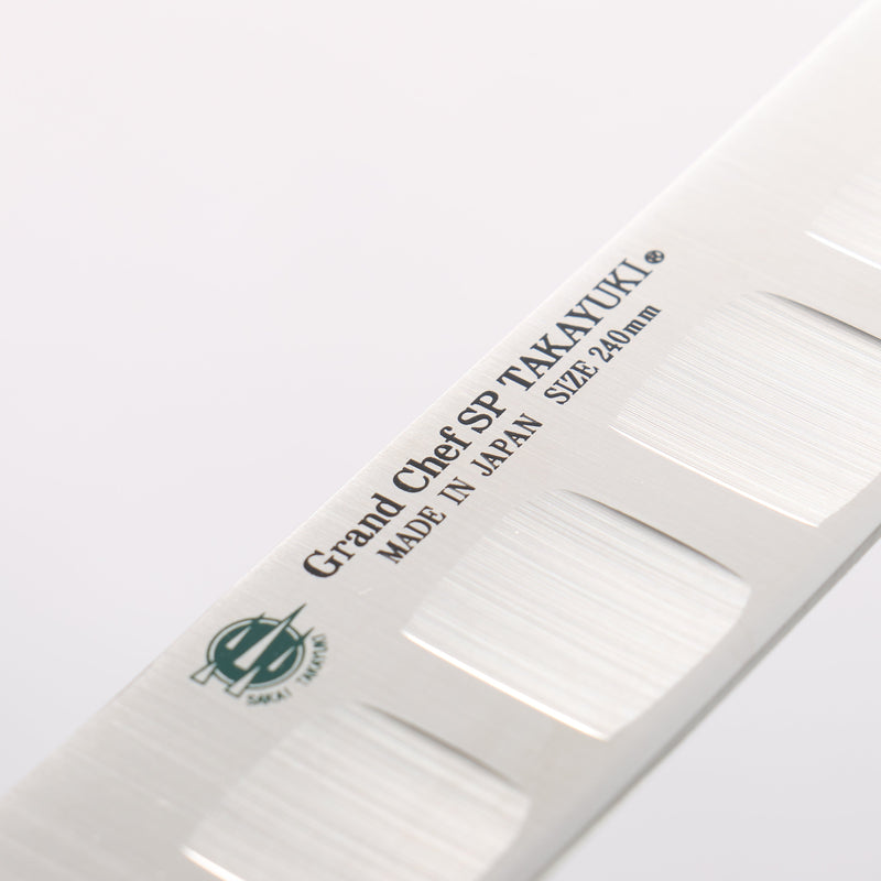Sakai Takayuki Grand Chef SP Uddeholm Swedish stain-resistant steel Sujihiki Salmon 240mm SP Type III (Volcano) Handle - Japannywholesale