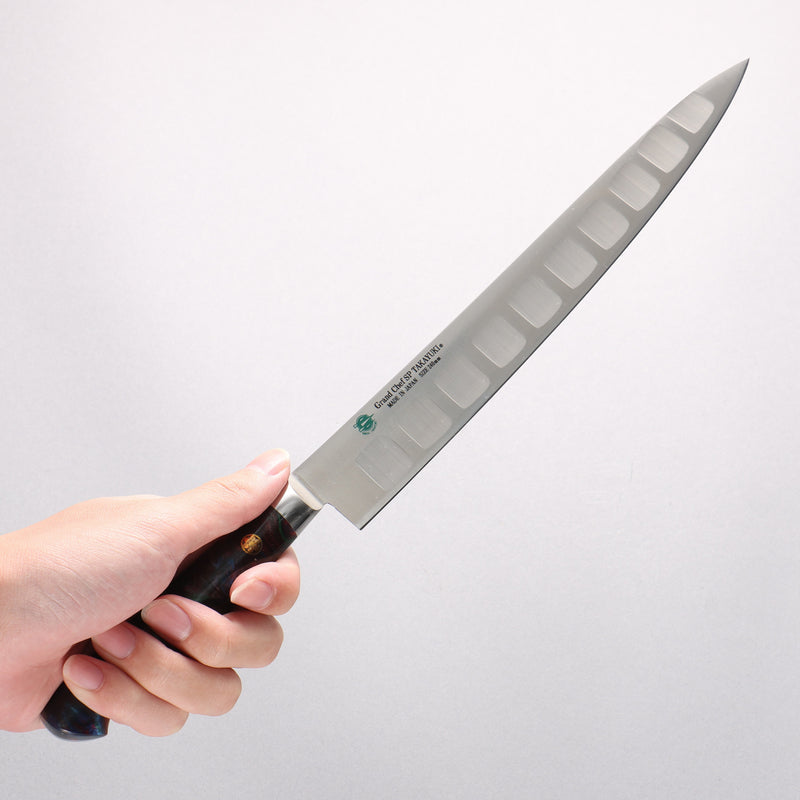 Sakai Takayuki Grand Chef SP Uddeholm Swedish stain-resistant steel Sujihiki Salmon 240mm SP Type III (Galaxy) Handle - Japannywholesale