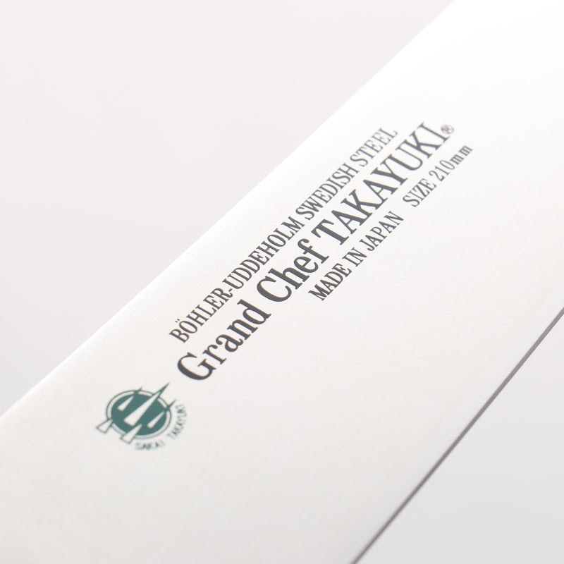 Sakai Takayuki Grand Chef Grand Chef Swedish Steel-stn Gyuto 210mm Black Micarta Handle - Japannywholesale