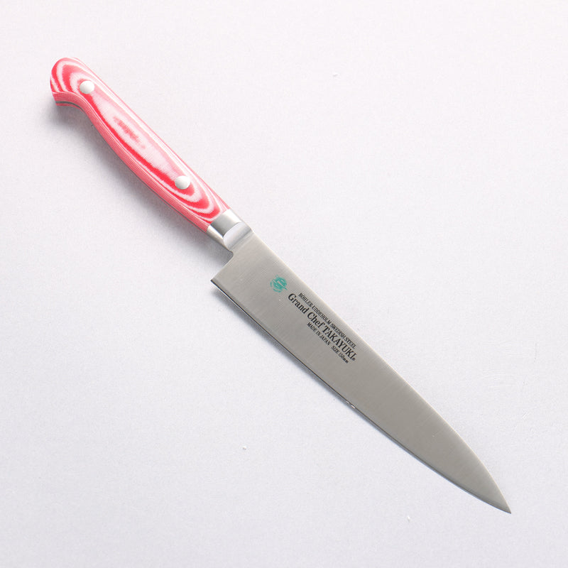 Sakai Takayuki Grand Chef Grand Chef Swedish Steel-stn Petty-Utility 150mm Red Micarta Handle - Japannywholesale