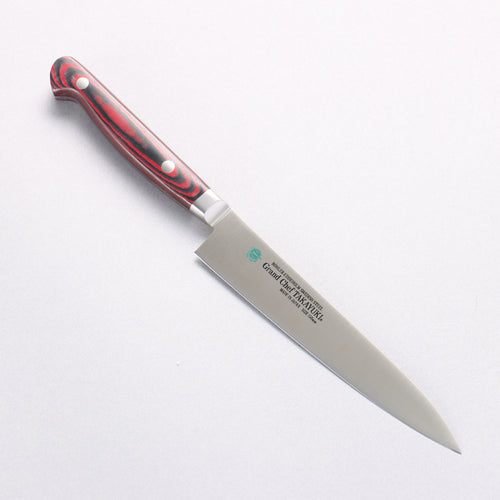 Sakai Takayuki Grand Chef Grand Chef Swedish Steel-stn Petty-Utility 150mm Brown Micarta Handle - Japannywholesale