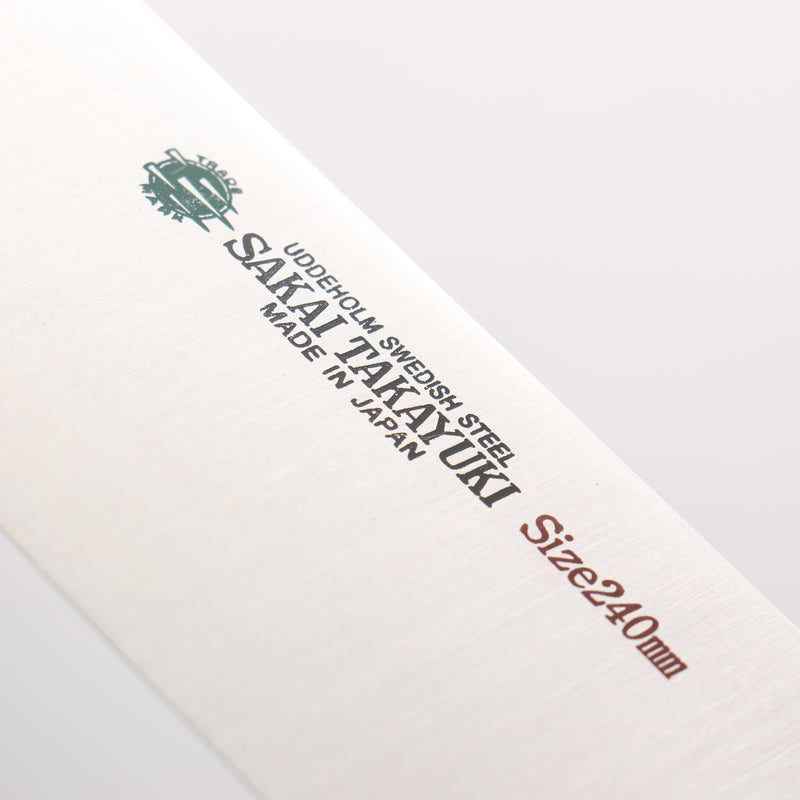 Sakai Takayuki Grand Chef Swedish Steel-stn Gyuto 240mm Black Pakka wood Handle - Japannywholesale