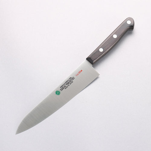 Sakai Takayuki Grand Chef Swedish Steel-stn Gyuto 180mm Black Pakka wood Handle - Japannywholesale