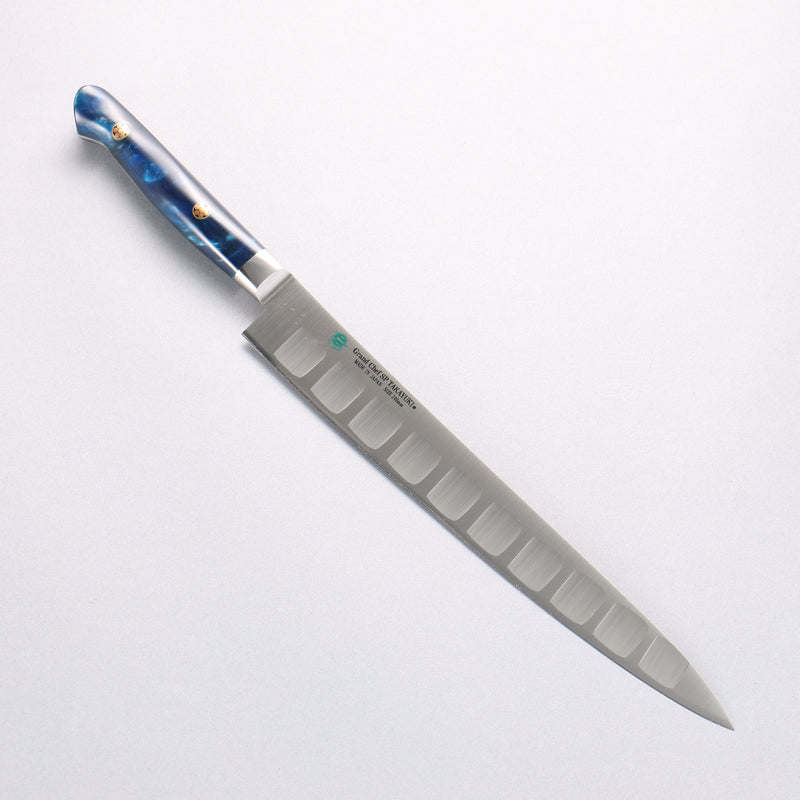 Sakai Takayuki Grand Chef SP Uddeholm Swedish stain-resistant steel Sujihiki Salmon 240mm SP Type III (Ocean) Handle - Japannywholesale