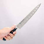 Sakai Takayuki Grand Chef SP Uddeholm Swedish stain-resistant steel Sujihiki Salmon 240mm SP Type III (Ocean) Handle - Japannywholesale