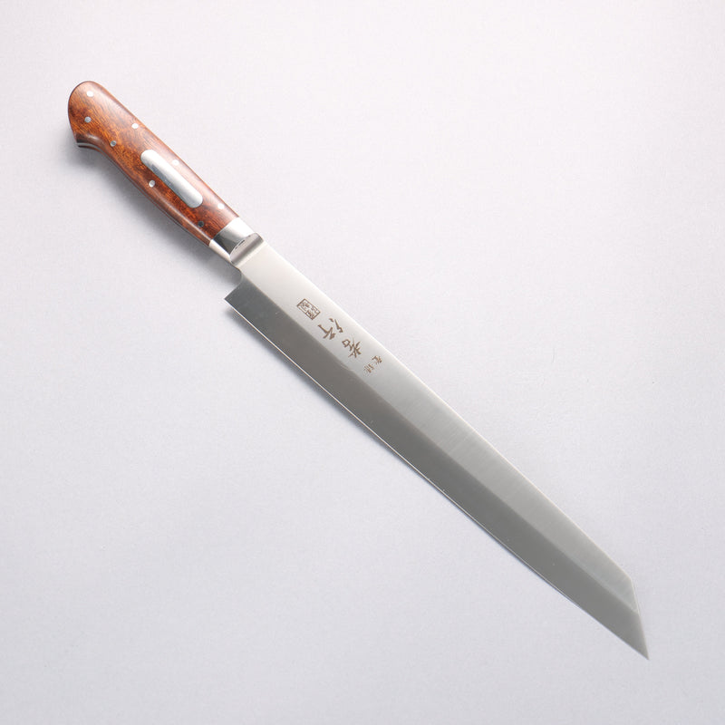 Sakai Takayuki Grand Chef Swedish Steel-stn Kiritsuke Yanagiba 260mm Desert Ironwood(Sugihara model) Handle with Sheath - Japannywholesale