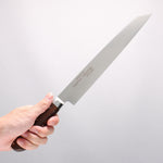 Sakai Takayuki Grand Chef [Left Handed] Swedish Steel-stn Kiritsuke Yanagiba 260mm Desert Ironwood(Sugihara model) Handle with Sheath - Japannywholesale