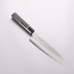 Seisuke VG10 Hammered Damascus Santoku 180mm Black Pakka wood Handle - Japannywholesale