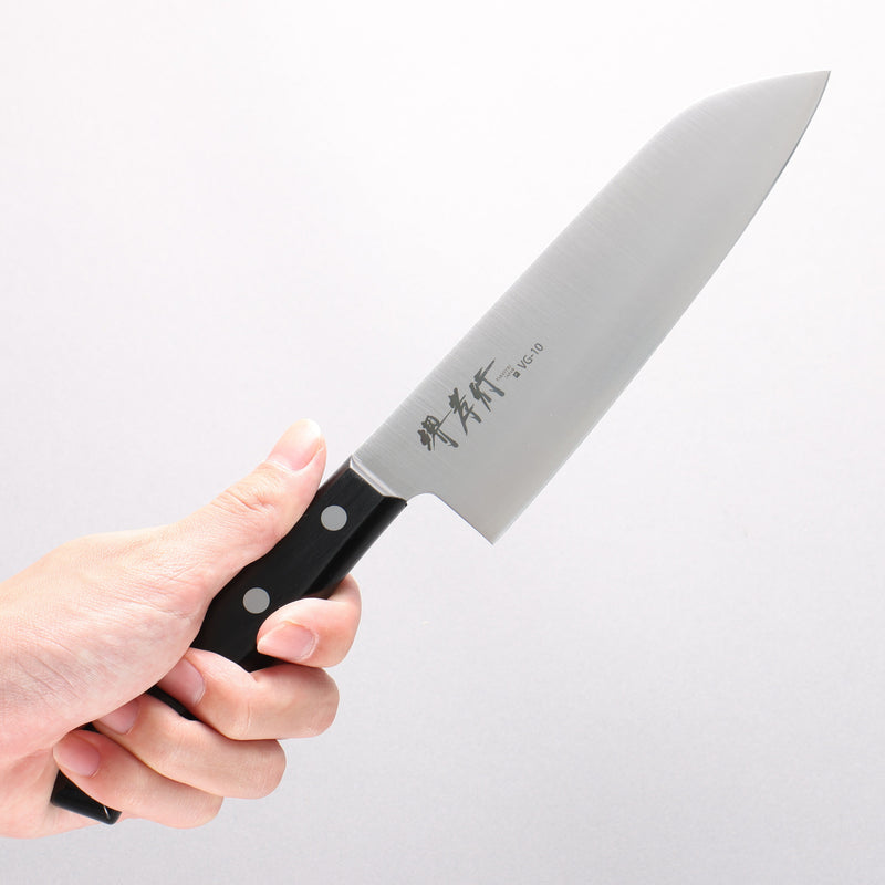 Sakai Takayuki Sumire VG10 Santoku 165mm Black Pakka wood Handle - Japannywholesale