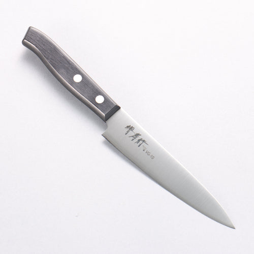 Sakai Takayuki Sumire VG10 Petty-Utility 130mm Black Pakka wood Handle - Japannywholesale