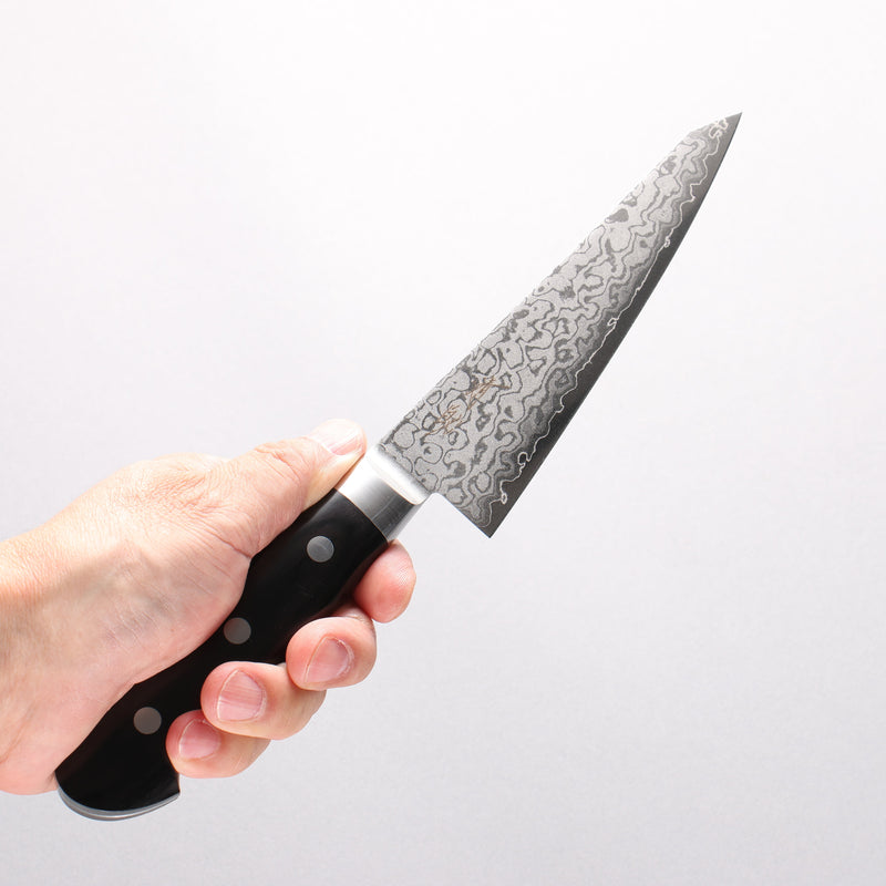 Seisuke VG10 8 Layer Damascus Migaki Finished Honesuki Boning 150mm Black Pakka wood Handle - Japannywholesale