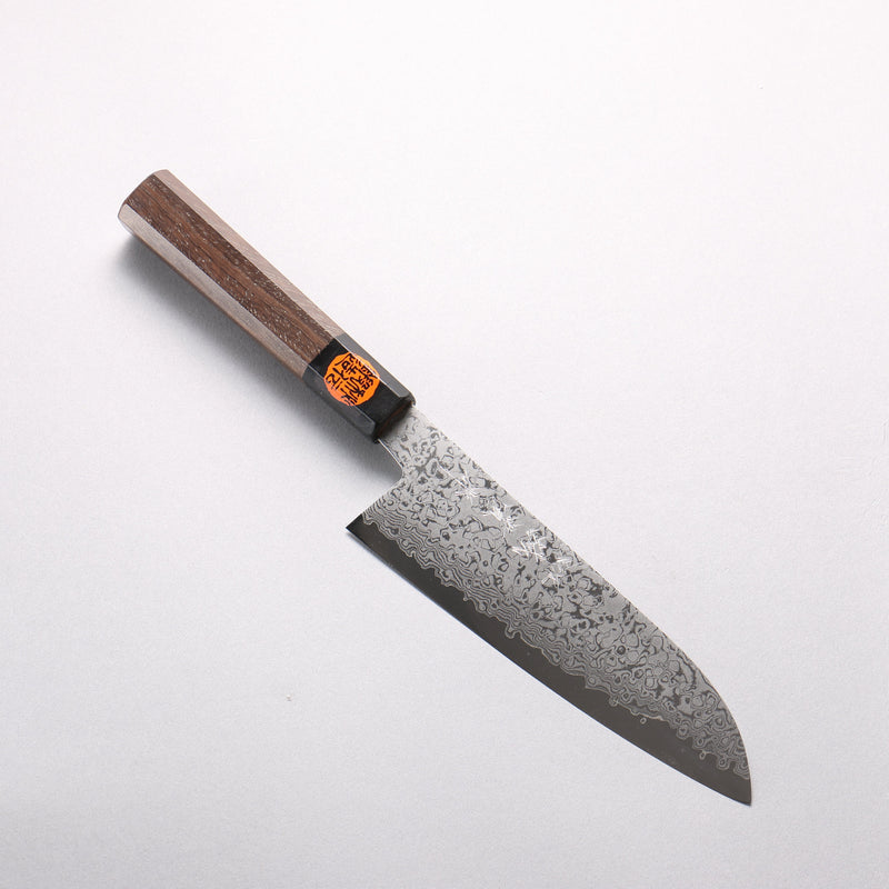 Shigeki Tanaka VG10 17 Layer Damascus Santoku 165mm Walnut Handle - Japannywholesale
