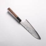 Shigeki Tanaka VG10 17 Layer Damascus Santoku 165mm Walnut Handle - Japannywholesale