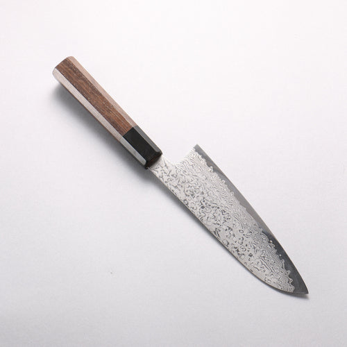 Shigeki Tanaka VG10 17 Layer Damascus Santoku 165mm Walnut Handle - Japannywholesale