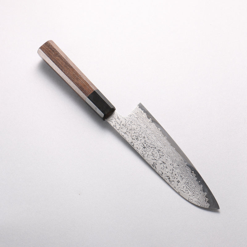 Shigeki Tanaka VG10 17 Layer Damascus Santoku 165mm Walnut Handle - Japannywholesale