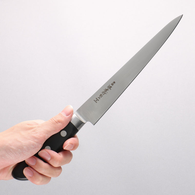 Sakai Takayuki [Left Handed] Japanese Steel Sujihiki 210mm Black Pakka wood Handle - Japannywholesale