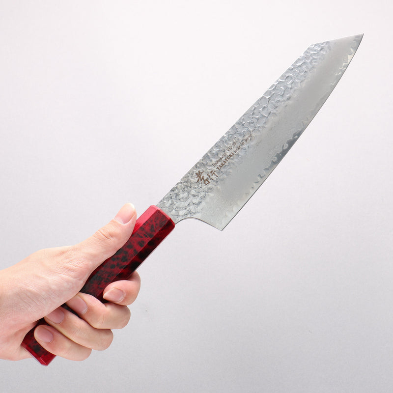 Sakai Takayuki Nanairo VG10 33 Layer Kengata Gyuto 190mm ABS resin(Red tortoiseshell) Handle - Japannywholesale