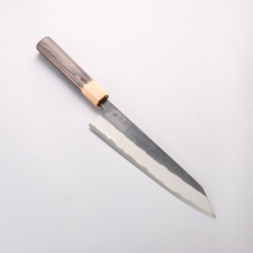 Seisuke Blue Steel No.2 Black Finished Kiritsuke Gyuto 210mm Burnt Chestnut (ferrule: Cherry Wood) Handle - Japannywholesale