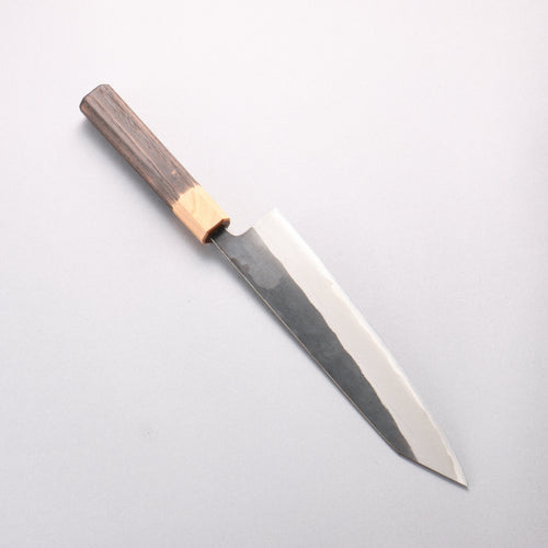 Seisuke Blue Steel No.2 Black Finished Kiritsuke Gyuto 210mm Burnt Chestnut (ferrule: Cherry Wood) Handle - Japannywholesale