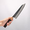 Seisuke Blue Steel No.2 Black Finished Kiritsuke Gyuto 210mm Burnt Chestnut (ferrule: Cherry Wood) Handle - Japannywholesale