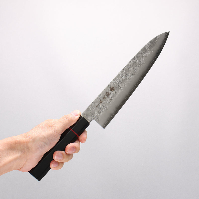 Higuchi Silver Steel No.3 Nashiji Gyuto 210mm Black Pakka wood Handle - Japannywholesale