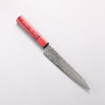Higuchi SG2 Damascus Migaki Finished Kiritsuke Petty-Utility 150mm Red Pakka wood Handle - Japannywholesale