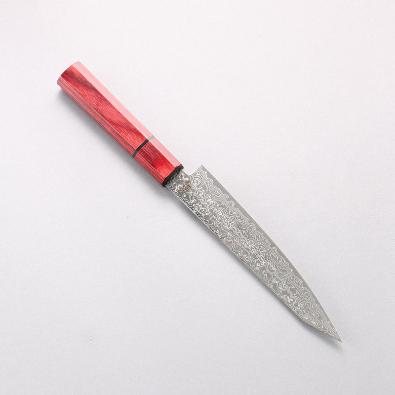 Higuchi SG2 Damascus Migaki Finished Kiritsuke Petty-Utility 150mm Red Pakka wood Handle - Japannywholesale