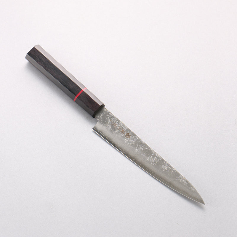 Higuchi Silver Steel No.3 Nashiji Petty-Utility 150mm Black Pakka wood Handle - Japannywholesale