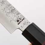 Higuchi Silver Steel No.3 Nashiji Petty-Utility 150mm Black Pakka wood Handle - Japannywholesale