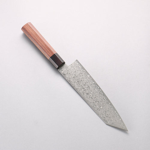 Seisuke VG10 Damascus Migaki Finished Kiritsuke Santoku 180mm Rosewood (Ferrule: Black Pakka Wood) Handle - Japannywholesale