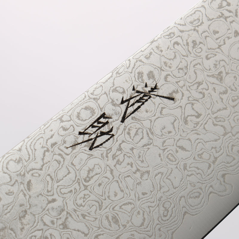Seisuke ZA-18 Damascus Migaki Finished Santoku 180mm White Oak Handle - Japannywholesale