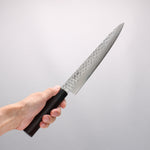 Seisuke Sumi VG10 Hammered Damascus Sujihiki 240mm Rosewood (Ferrule: Black Pakka Wood) Handle - Japannywholesale
