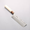 Seisuke Swedish Steel-stn Damascus Washiji Nakiri 165mm Magnolia Handle - Japannywholesale