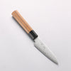 Seisuke VG10 Damascus Kiritsuke Petty-Utility 105mm Teak (ferrule: Black Plastic) Handle - Japannywholesale