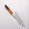 Seisuke VG10 Damascus Kiritsuke Santoku 180mm Burnt Wood Lacquered Handle - Japannywholesale