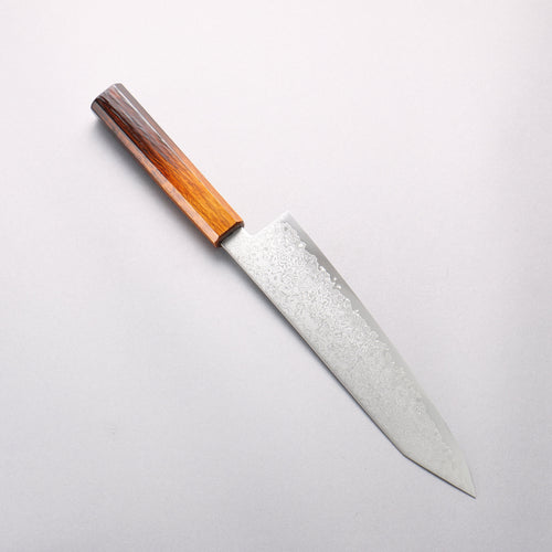 Seisuke VG10 Damascus Kiritsuke Gyuto 210mm Burnt Wood Lacquered Handle - Japannywholesale