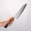 Seisuke VG10 Damascus Kiritsuke Gyuto 210mm Burnt Wood Lacquered Handle - Japannywholesale