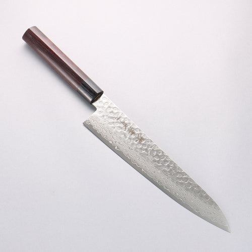 Sakai Takayuki AUS10 45 Layer Damascus Gyuto 240mm Shitan Handle - Japannywholesale