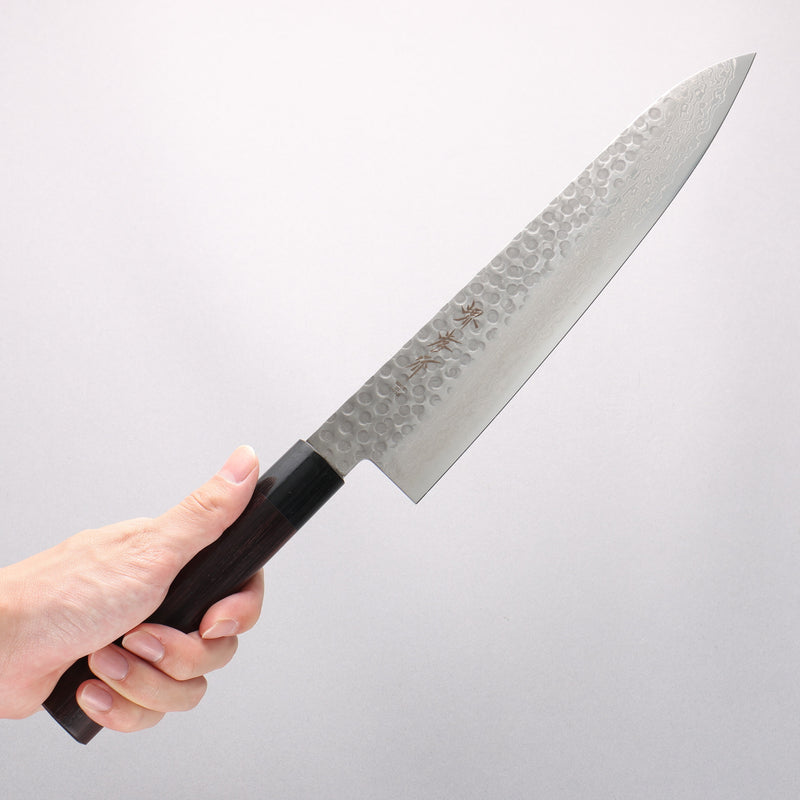 Sakai Takayuki AUS10 45 Layer Damascus Gyuto 240mm Shitan Handle - Japannywholesale