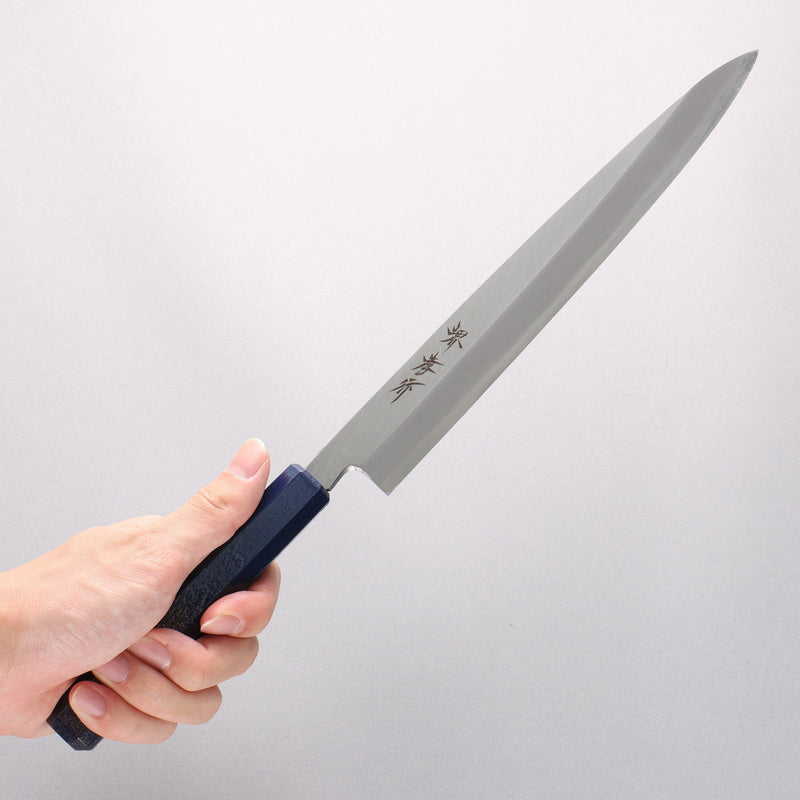 Sakai Takayuki Nanairo INOX Molybdenum Yanagiba 240mm ABS resin(Turquoise pearl) Handle - Japannywholesale