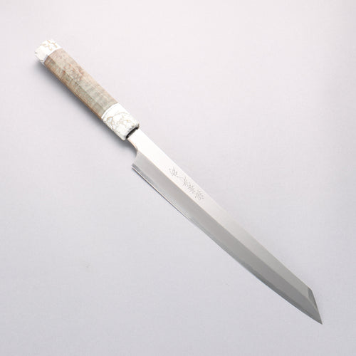 Sakai Takayuki Chef Series Hien Silver Steel No.3 Kiritsuke Yanagiba 270mm Stabilized wood (White Ferrule and End Cap) Handle with Sheath - Japannywholesale