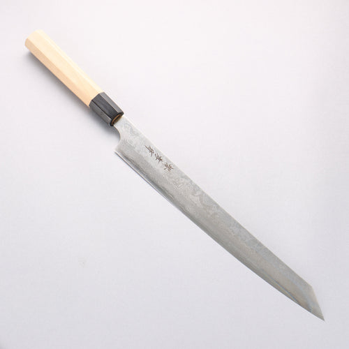 Sakai Takayuki Silver Steel No.3 Damascus Kengata Yanagiba 300mm - Japannywholesale