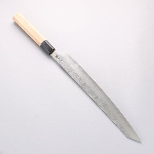 Sakai Takayuki Silver Steel No.3 Damascus Kengata Yanagiba 300mm - Japannywholesale