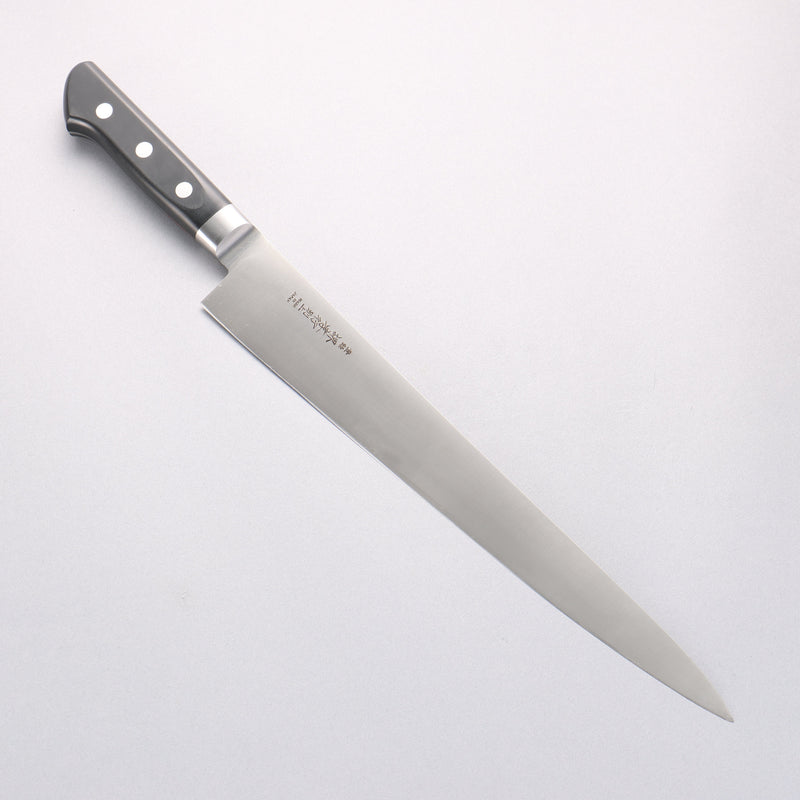 Sakai Takayuki [Left Handed] Japanese Steel Sujihiki 300mm Black Pakka wood Handle - Japannywholesale