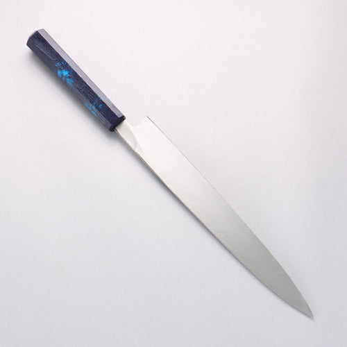 Sakai Takayuki Nanairo INOX Molybdenum Yanagiba 270mm ABS resin(Turquoise tortoiseshell) Handle - Japannywholesale