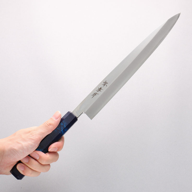 Sakai Takayuki Nanairo INOX Molybdenum Yanagiba 270mm ABS resin(Turquoise tortoiseshell) Handle - Japannywholesale
